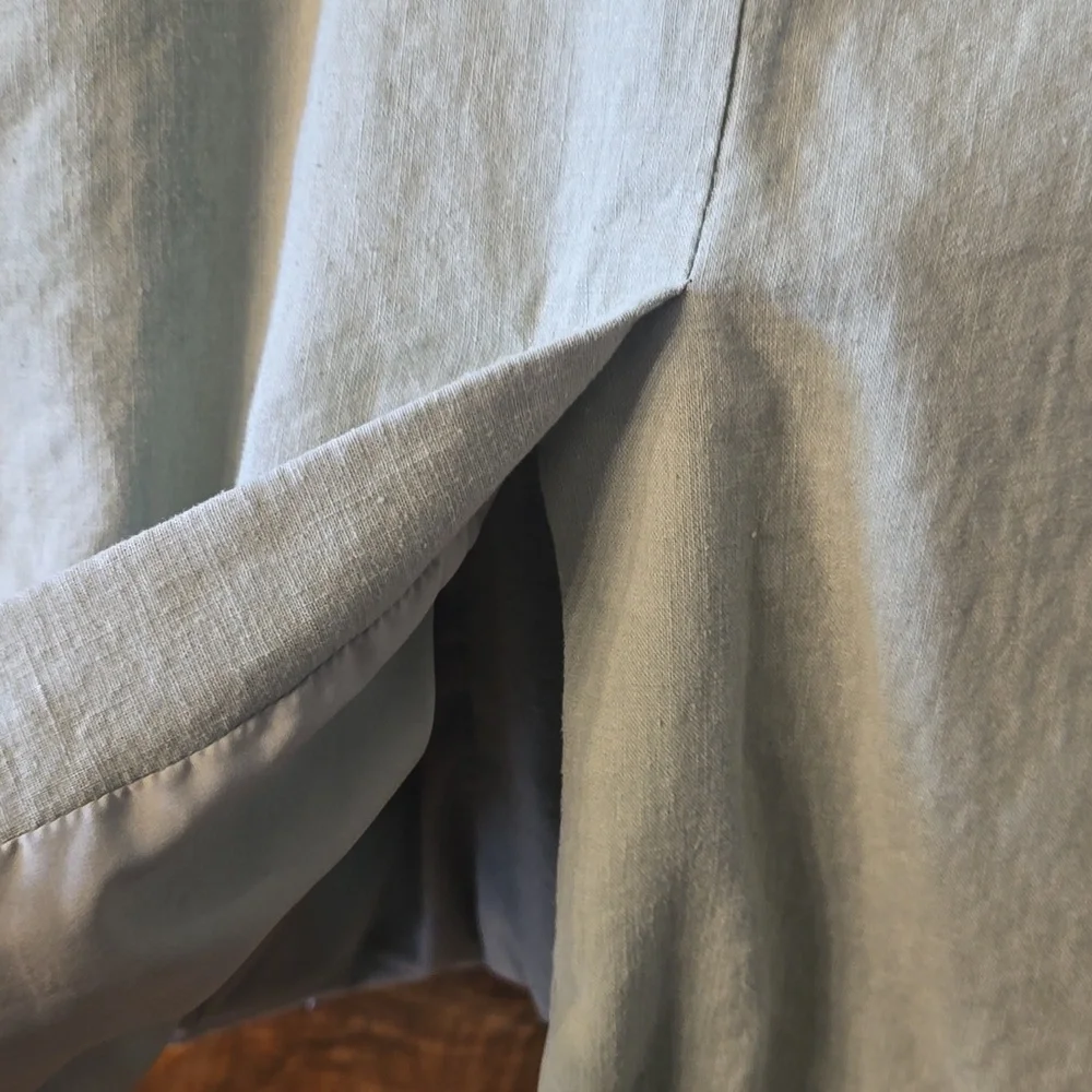 A New Day Linen Blazer In Spring Green XL - Picture 6 of 6